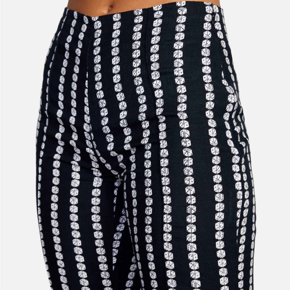RVCA Drip High Waisted Pants - Dice Pin Stripe